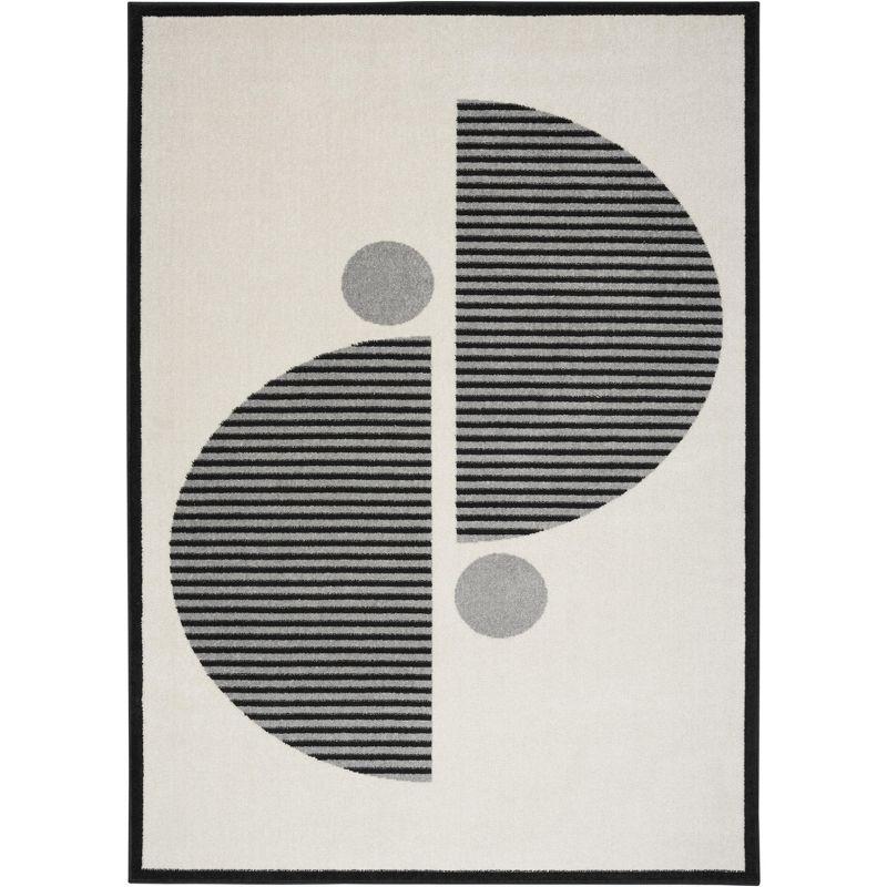 Nourison Modern Passion Circle Mid-Century Modern Indoor Rug