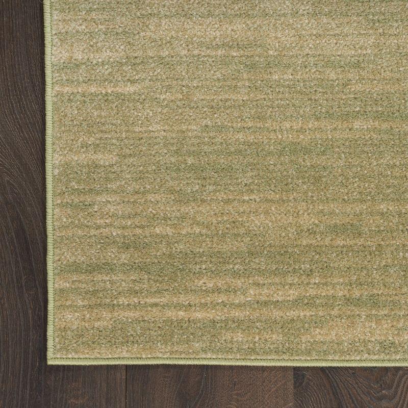Nourison Essentials Solid Indoor/Outdoor Area Rug Green Gold 9'x12'