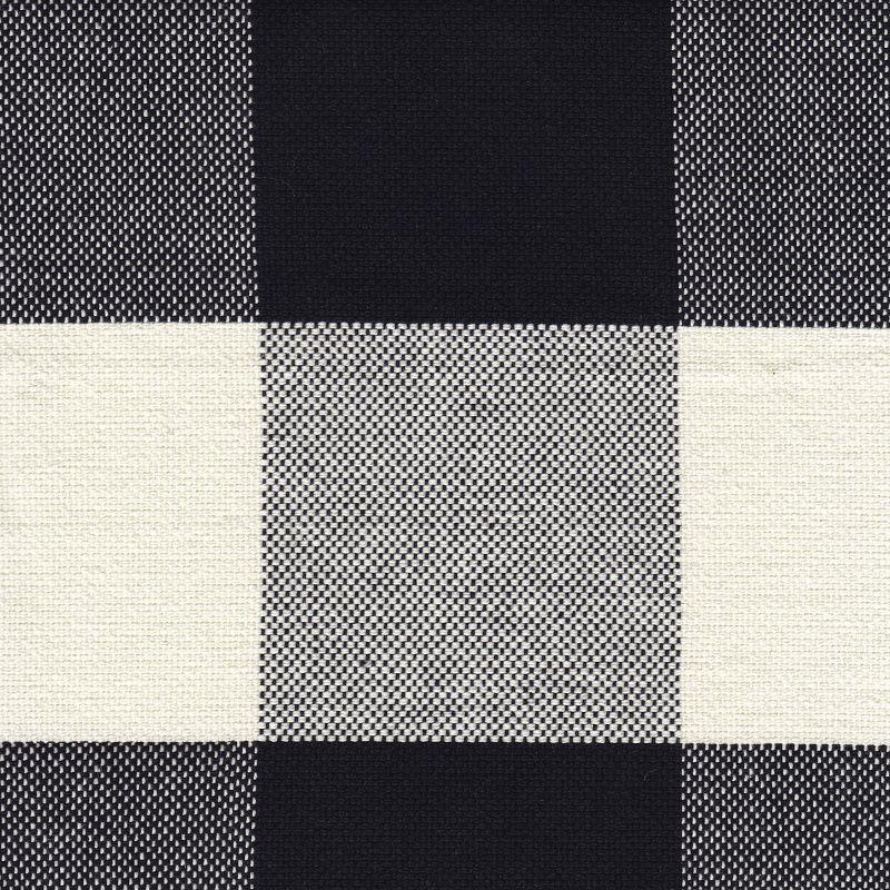 HomePop Modern Swoop Accent Armchair Black Plaid : Cotton Upholstery, Wood Legs, Foam Fill, No Assembly Required