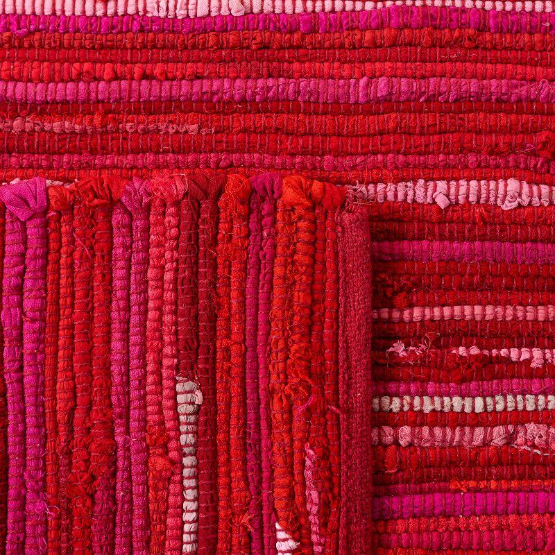 Rag Area Rug RAR130 Hand Woven Area Rug - Red/Multi - 6'x9' - Safavieh.