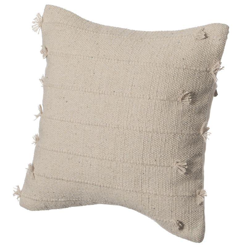 DEERLUX 16" Handwoven Cotton Throw Pillow Cover with Drawstring without Cushion, Natural & Reviews | Wayfair