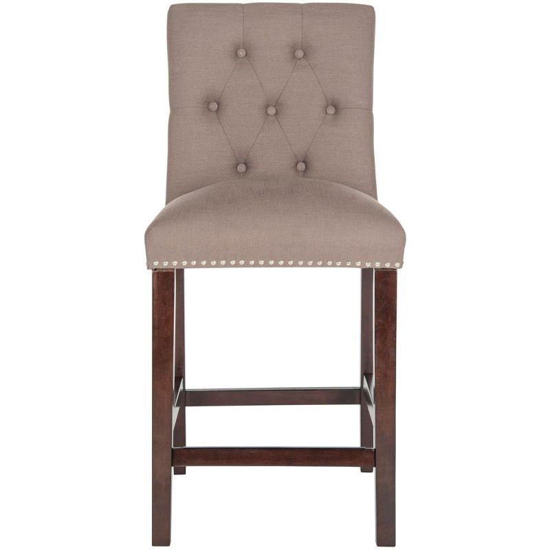 Norah Counter Stool (Set of 2) - FOX6209 - Dark Taupe - Safavieh Couture