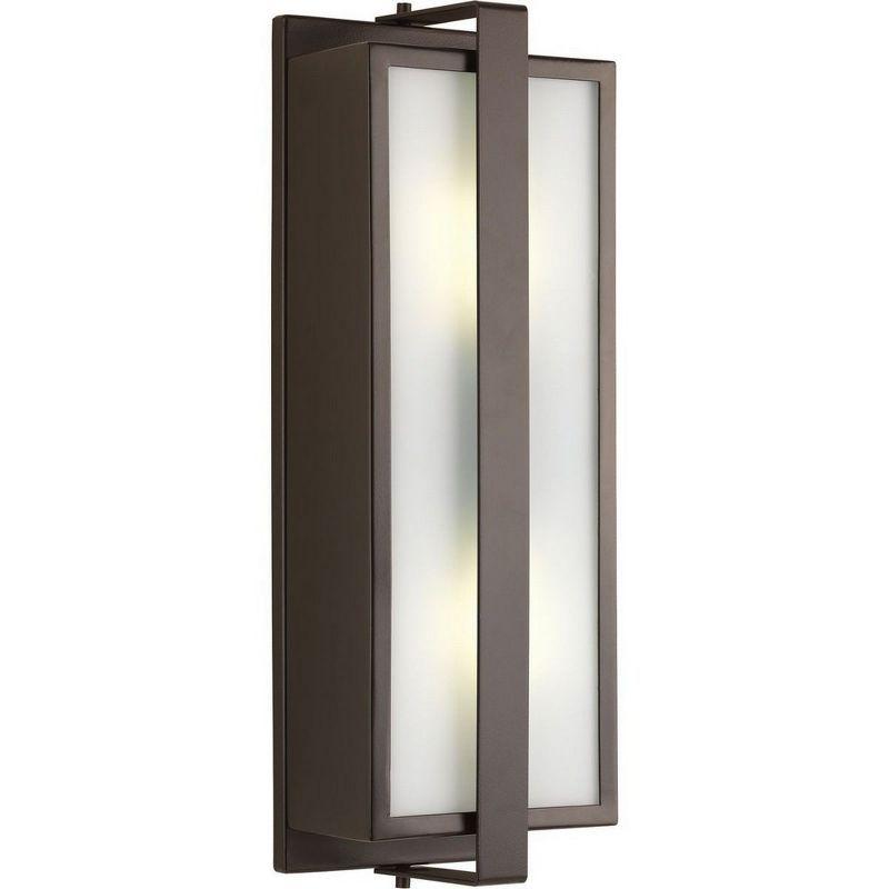 Progress Lighting Diverge 2-Light Outdoor Wall Light, Architectural Bronze, Aluminum, Shade Included