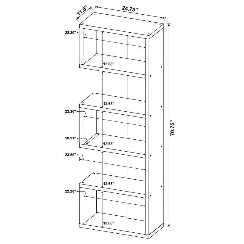 Joey 5 Shelf Bookcase Salvaged - Coaster