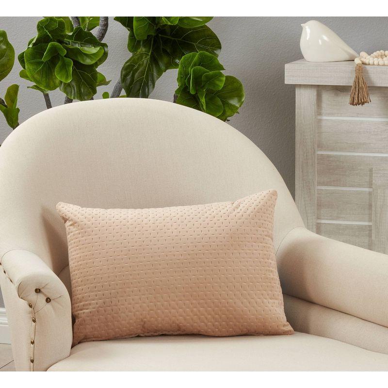 Pinsonic Velvet Design Poly-Filled Throw Pillow - Saro Lifestyle