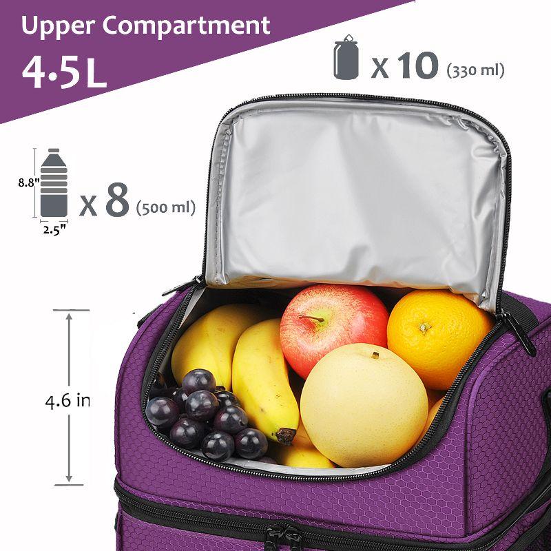 Tirrinia Tirrinia 13L/20 Cans Lunch Bag, Insulated Leakproof Reusable Meal Prep Bento Box Cooler Tote