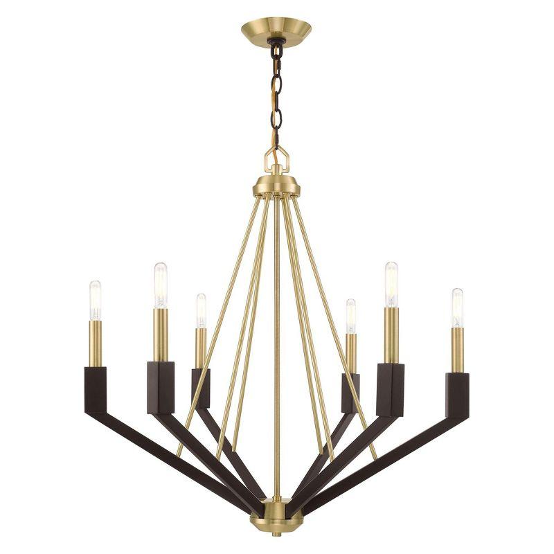 Livex Lighting Beckett 6 - Light Chandelier in  Satin Brass/Bronze