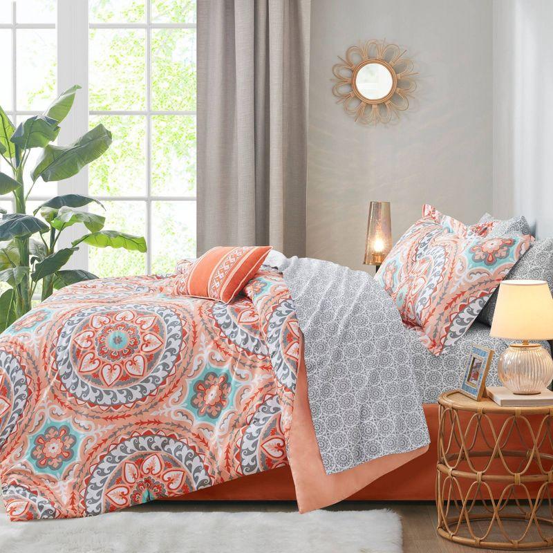Estrin 9 PC Comforter Set with Cotton Bed Sheets