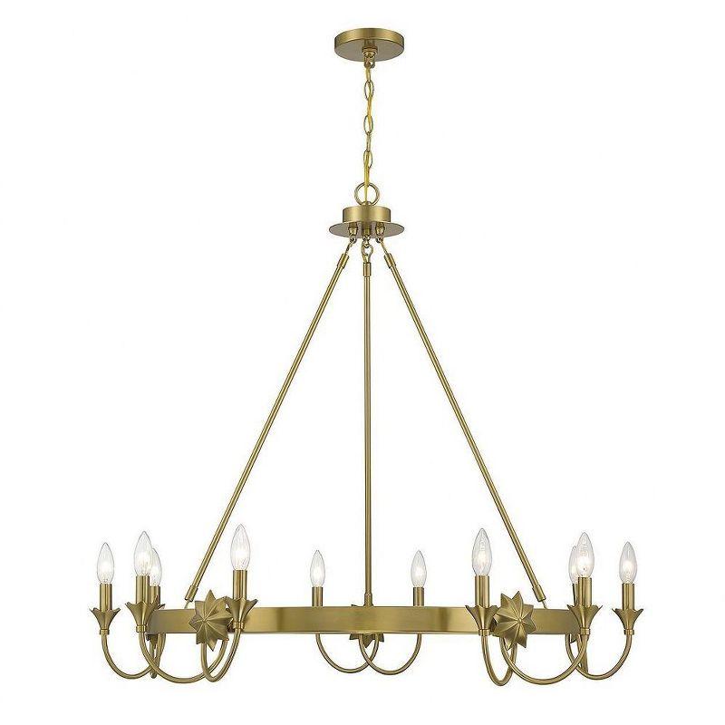 Savoy House Sullivan 10 - Light Chandelier in  Warm Brass