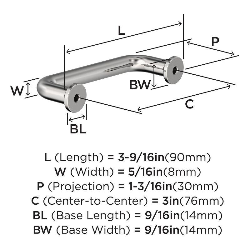 Factor 3 in (76 mm) Center-to-Center Cabinet Pull