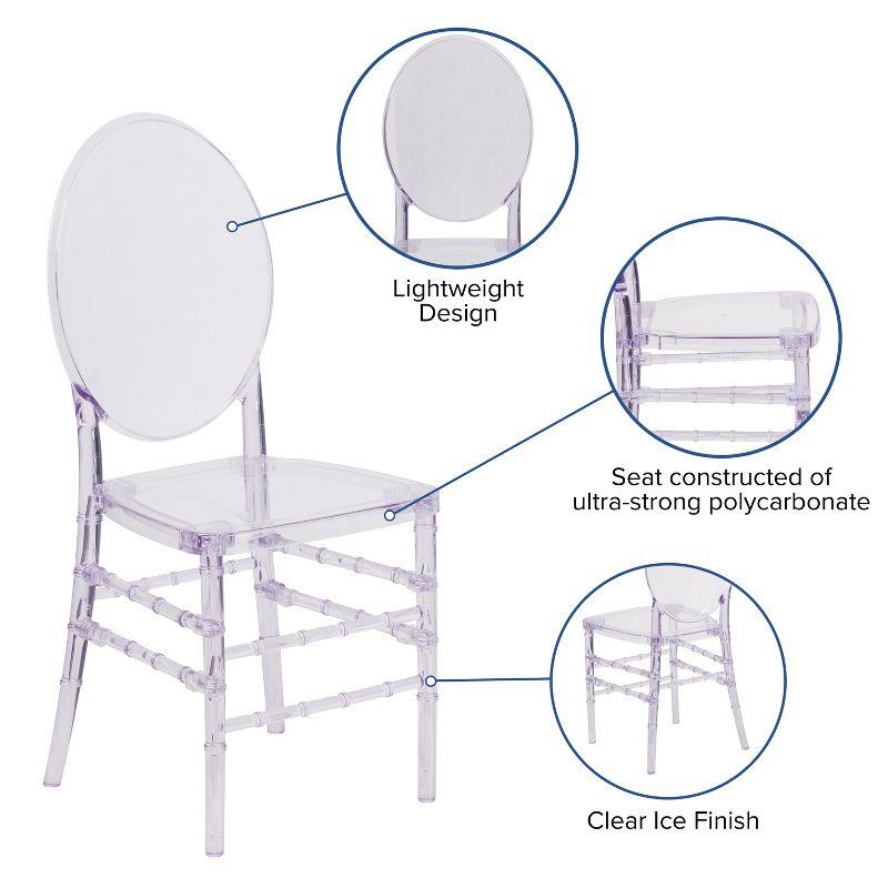 Crystal Clear Stacking Plastic Florence Chair