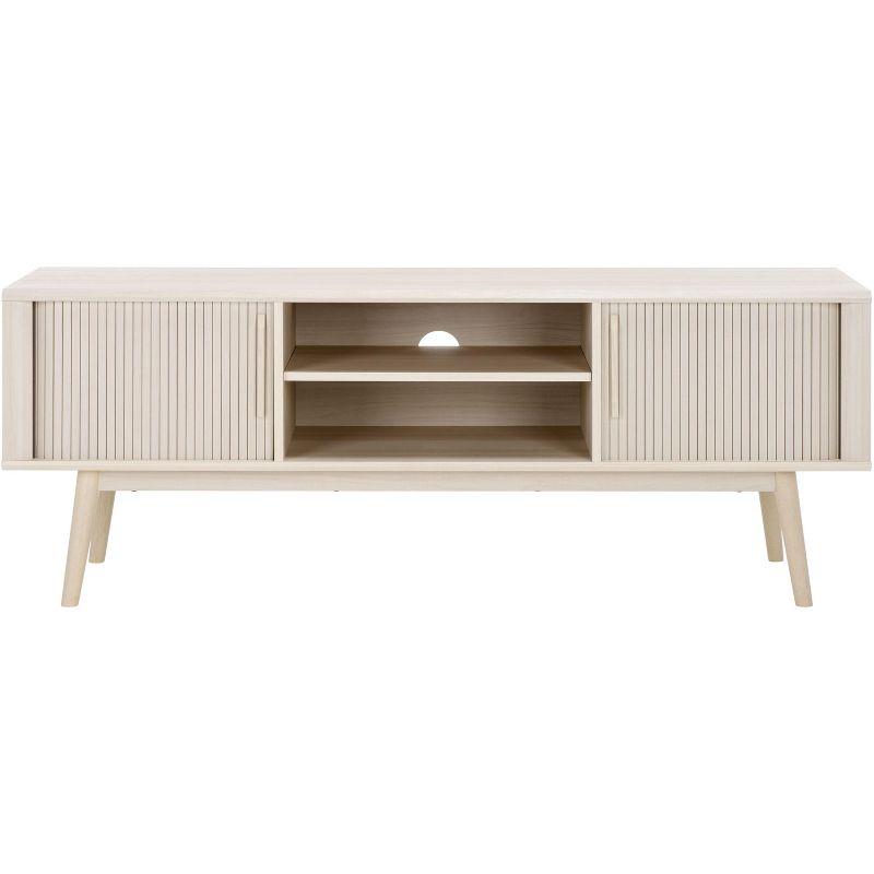 Aphra 2 Door 2 Shelf Media Stand - Bleached White - Safavieh