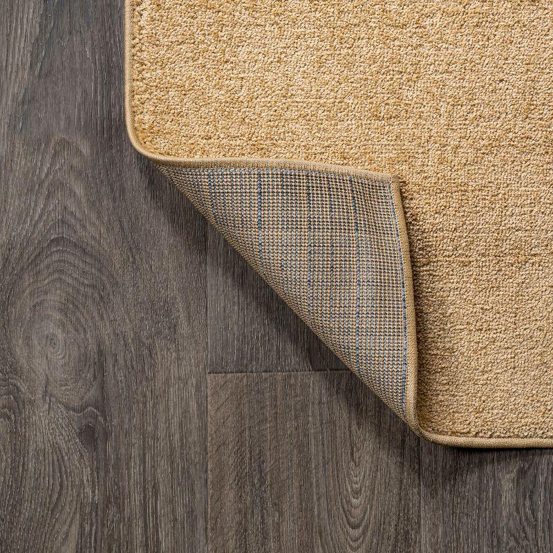 4'x6' Haze Solid Low-Pile Area Rug, Mustard - JONATHAN Y