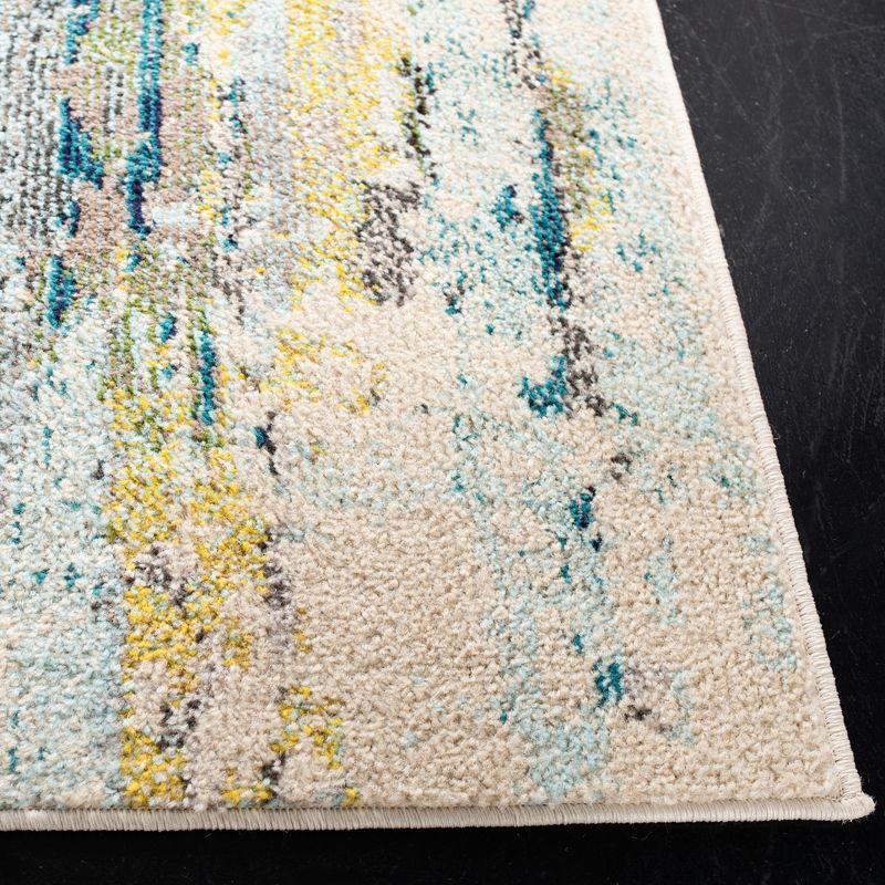 Multicolor Abstract 4' x 6' Synthetic Area Rug