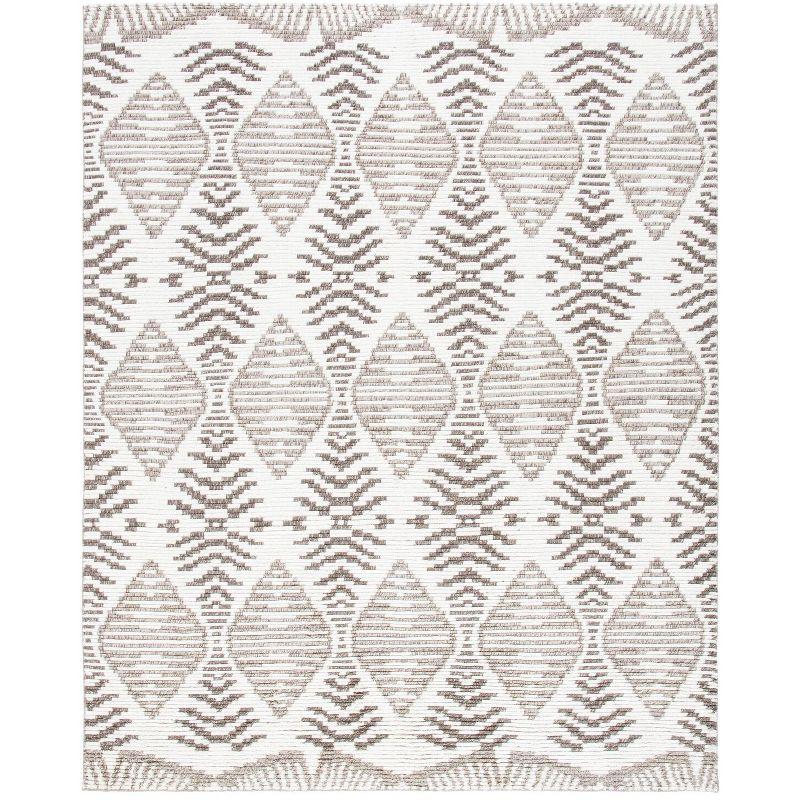 Kenya KNY175 Hand Knotted Area Rug - Grey/Ivory - 8'x10' - Safavieh