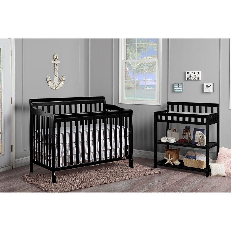 Ashton Black Pinewood 2-in-1 Changing Table with Safety Strap