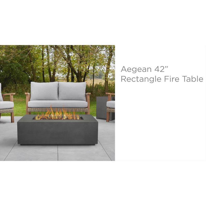 AEGEAN Propane / Natural Gas Outdoor Fire Pit Table