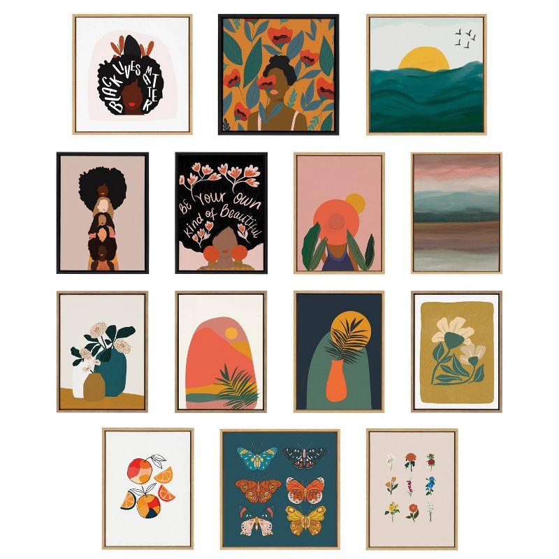 22" x 22" Sylvie Free Wings Framed Wall Canvas by Oris Eddu Natural - Kate & Laurel All Things Decor