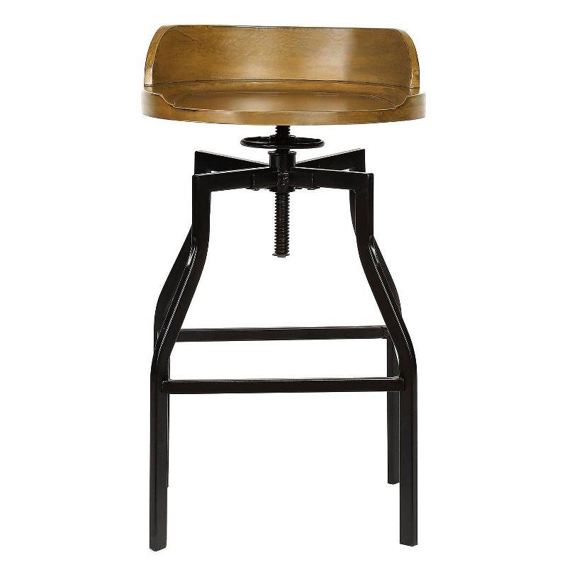 Meyers Swivel Solid Wood Adjustable Height Bar Stool