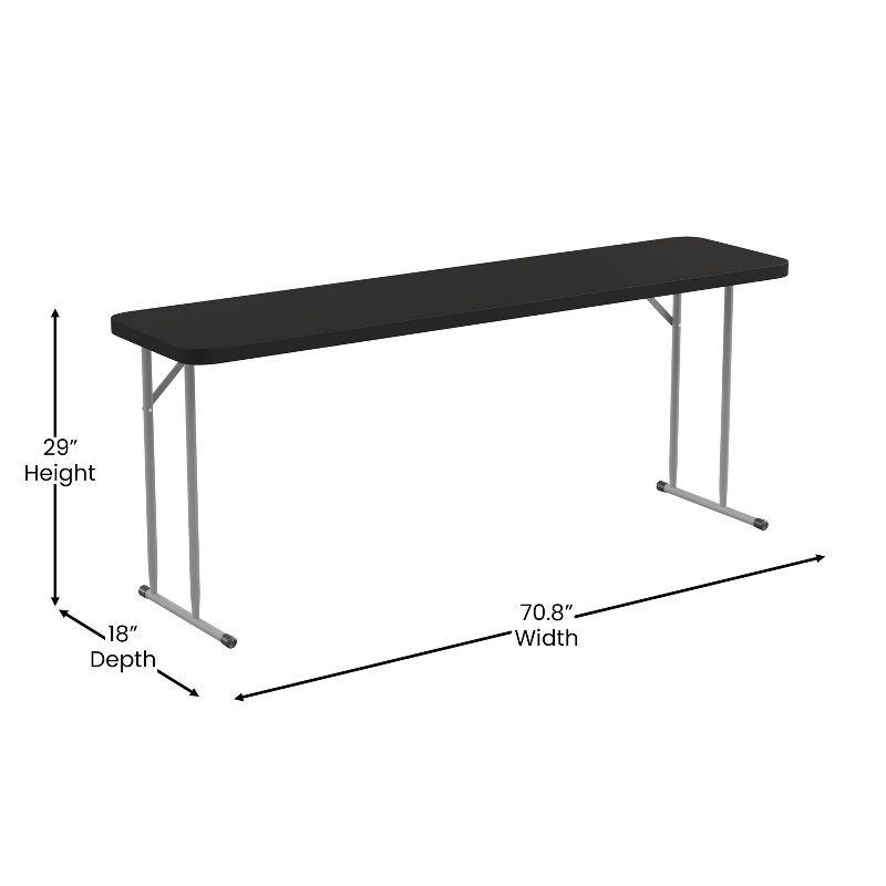 Emma and Oliver 70.8 Inch Plastic Folding Training Table