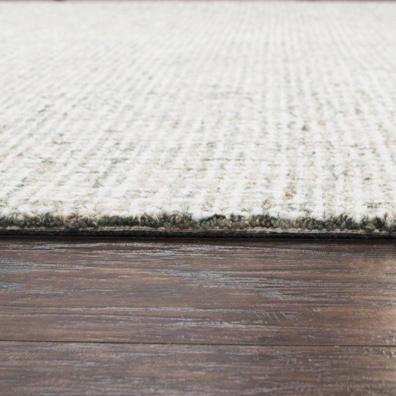 Britley Handmade Tufted Wool Area Rug in Light Green/Ivory