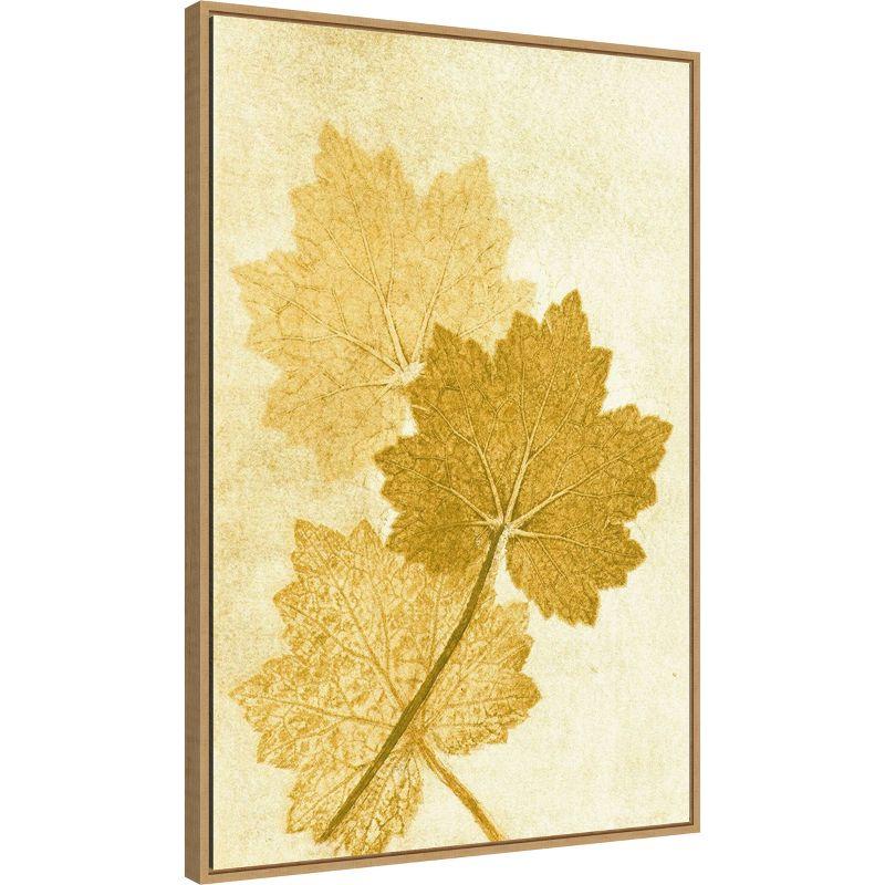 Amanti Art Amber Leaves by Pernille Folcarelli Canvas Wall Art Print Framed 23-in. x 33-in.