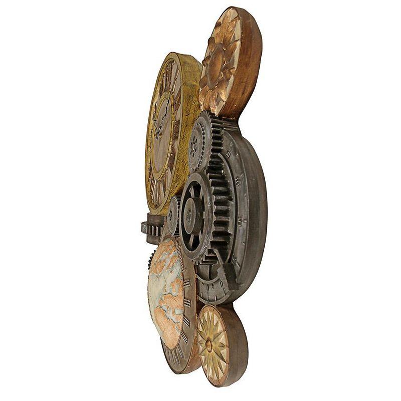 Design Toscano Gears of Time Sculptural Wall Clock: Medium