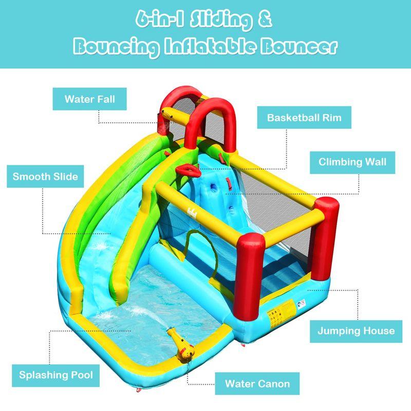 Costway Inflatable Kids Water Slide Jumper Bounce House Splash Water Pool Without Blower