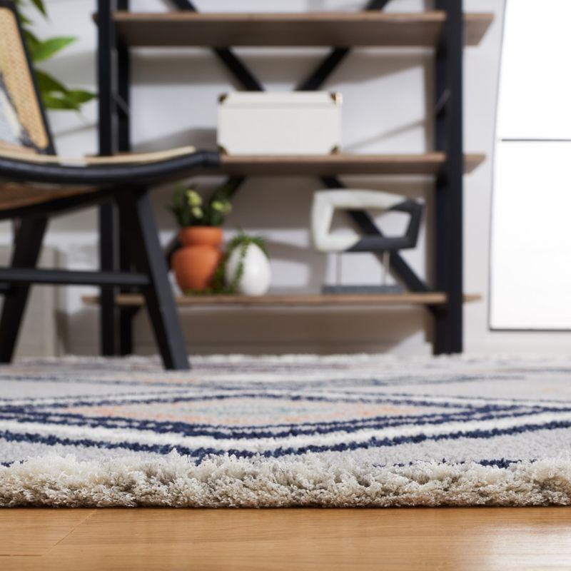 Marrakesh MRK616 Power Loomed Area Rug - Gray/Blue Rust - 5'3"x7'6" - Safavieh.