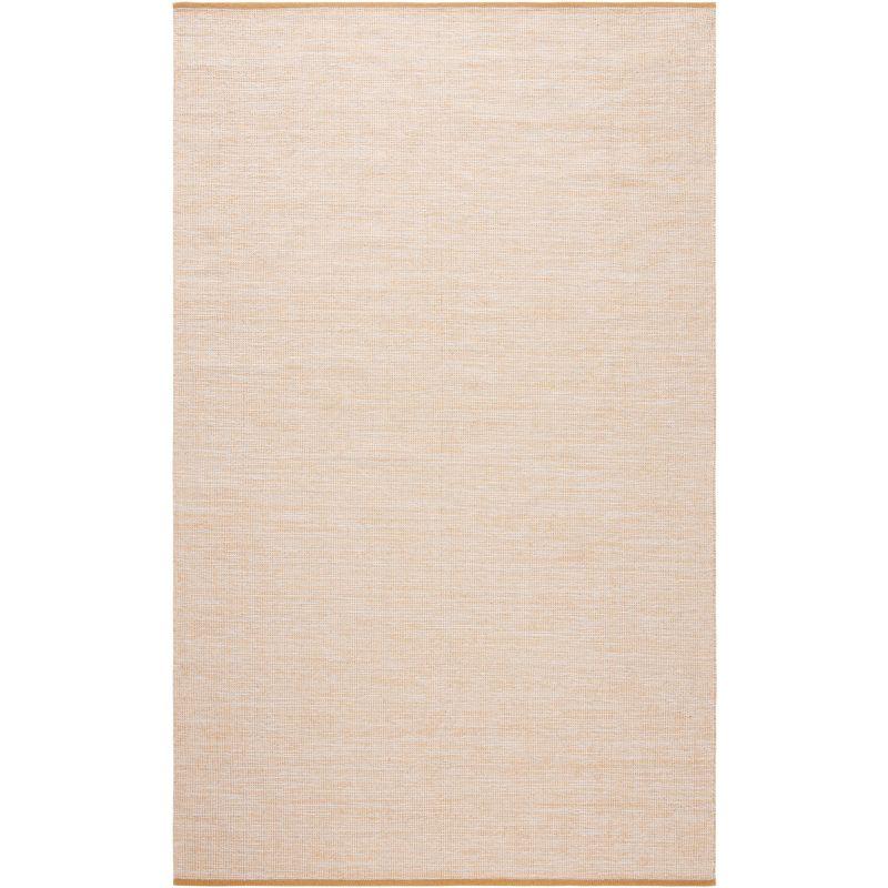 Coastal Charm Gold Flat Woven Cotton 5' x 8' Rug