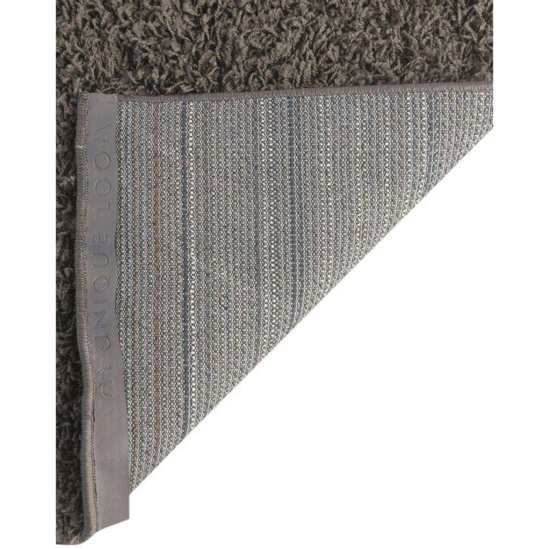 Unique Loom 6' 1 x 9' 0 Solid Shag Graphite Gray Area Rug