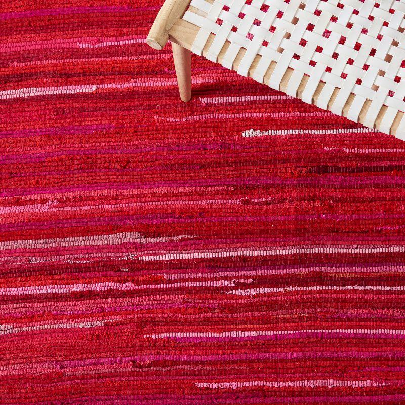 Rag Area Rug RAR130 Hand Woven Area Rug - Red/Multi - 6'x9' - Safavieh.