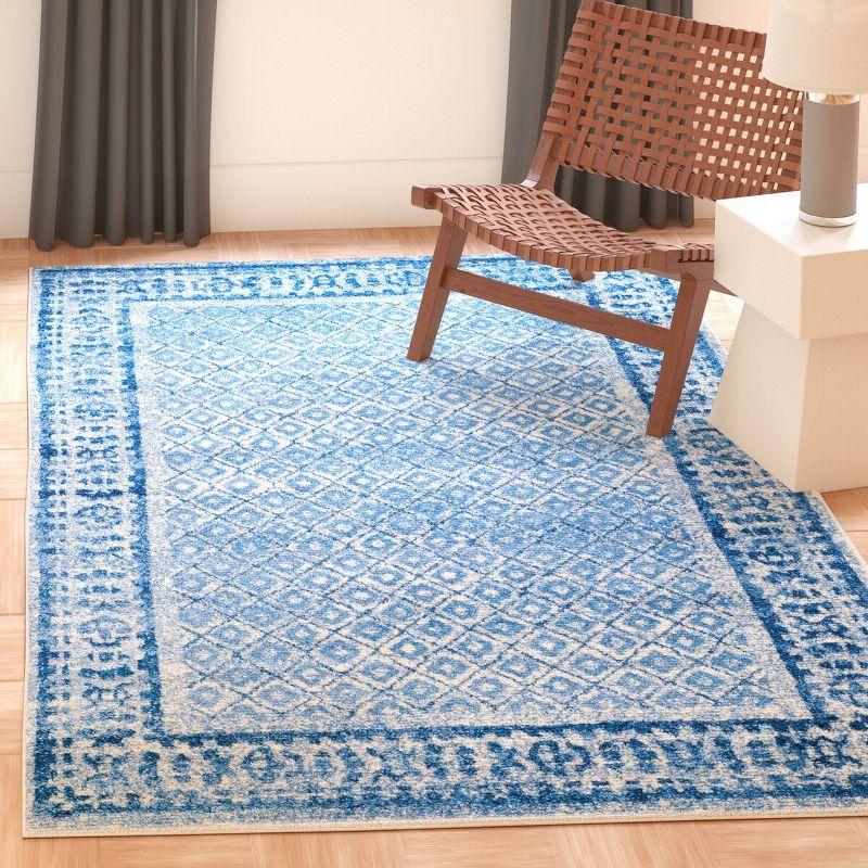 Adirondack ADR110 Machine Made Indoor Runner - Silver/Blue - 2'-6"x8' - Safavieh