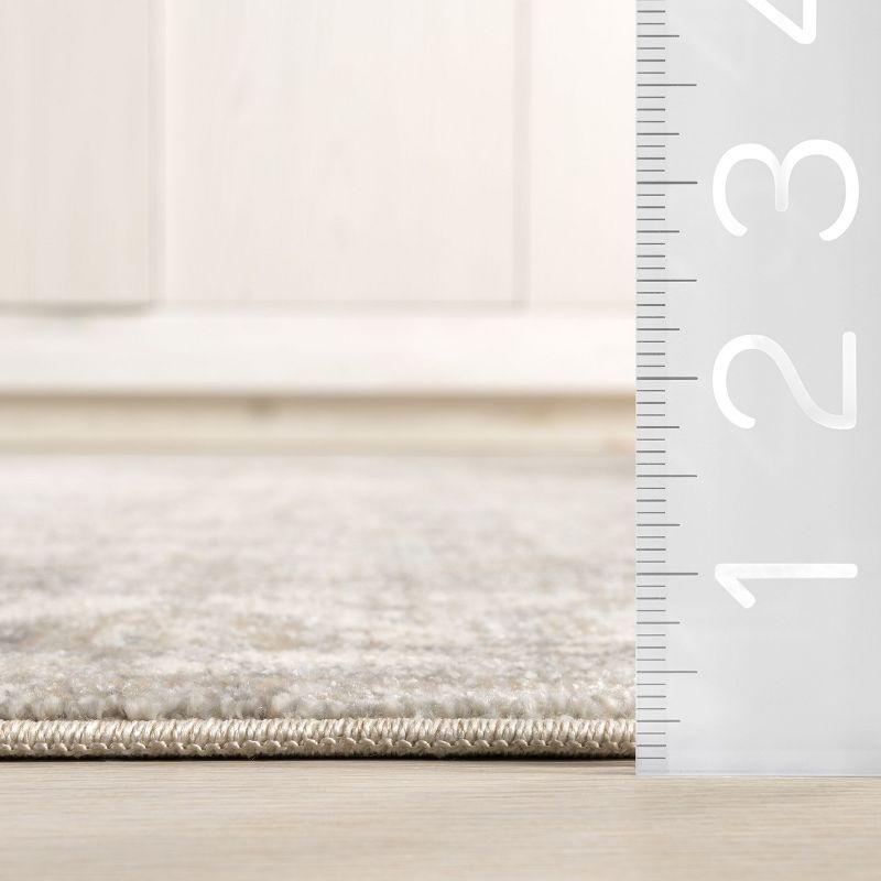 Nuloom Harriet Medallion 4x6 Indoor Area Rug for Living Room Bedroom Dining Room Kitchen, Neutral/Beige