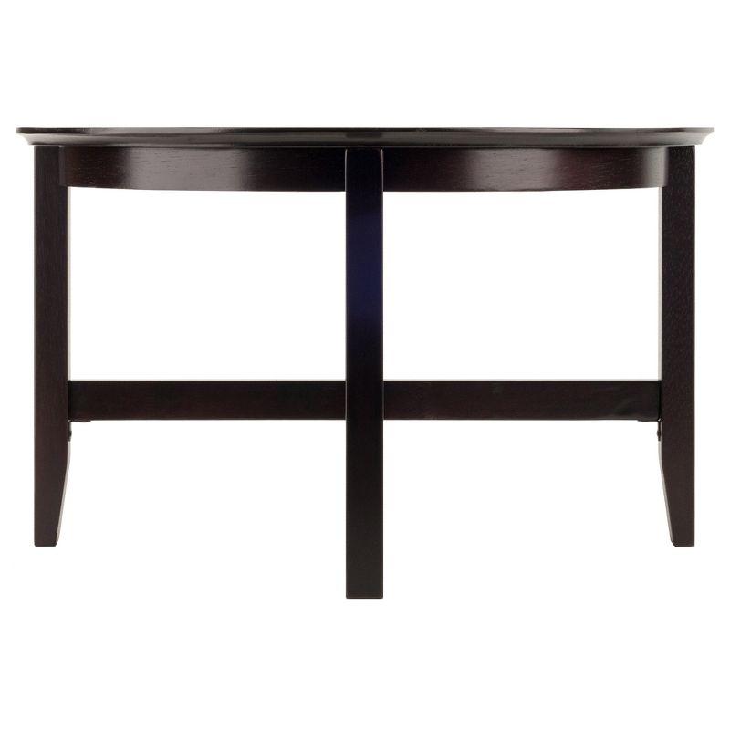 Winsome Toby Coffee Table Espresso: Mid-Century Modern Design, Wood Legs, Spot Clean, Assembly Tools Provided