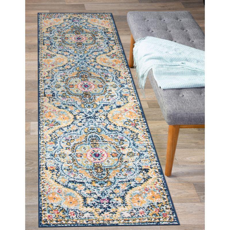 World Rug Gallery Distressed Vintage Bohemian Area Rug