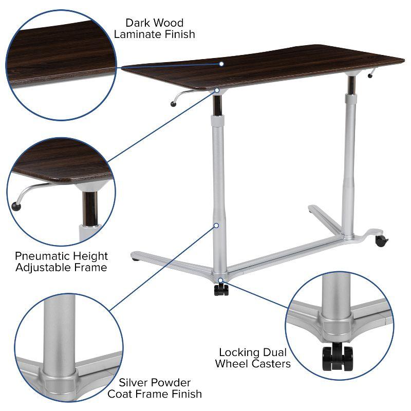 Flash Furniture Sit-Down, Stand-Up Ergonomic Computer Desk - Standing Desk