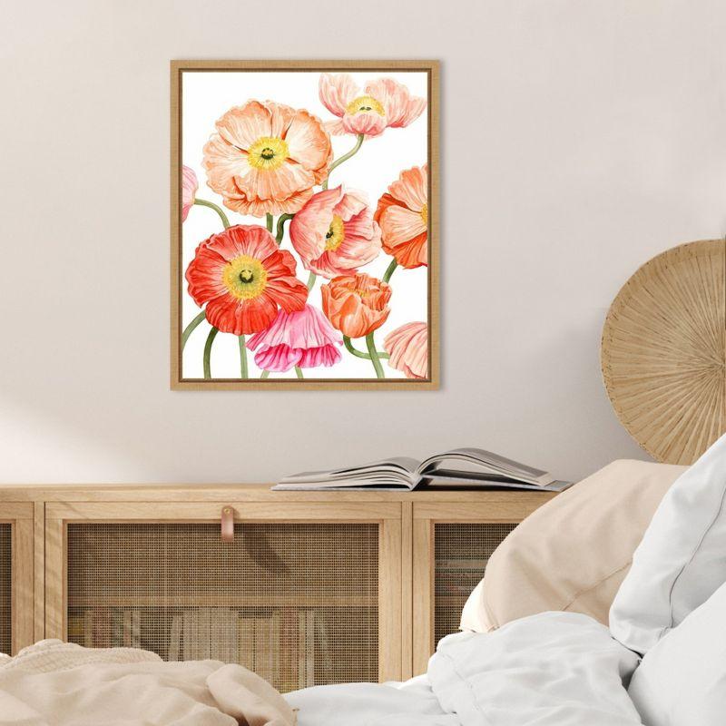 Amanti Art Bright Poppies I by Grace Popp Canvas Wall Art Print Framed 16 x 20-in.