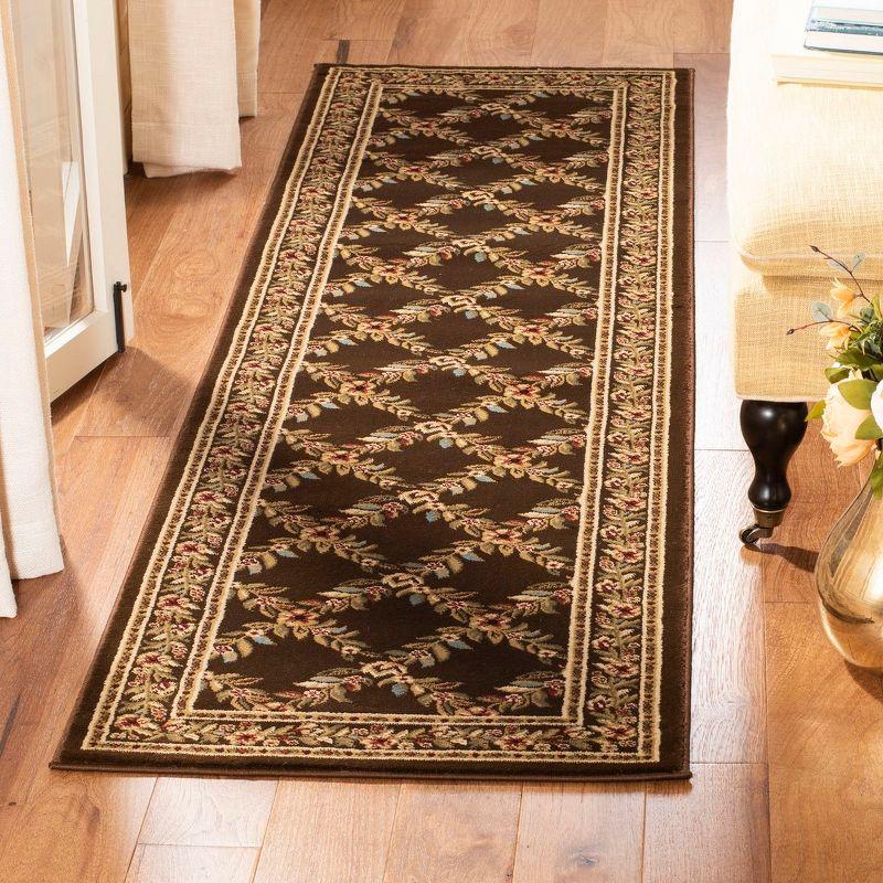 Lyndhurst LNH557 Power Loomed Runner Rug - Brown/Brown - 2'3"x12' - Safavieh