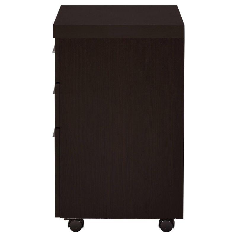 Black 3-Drawer Lockable Mobile Storage Cabinet