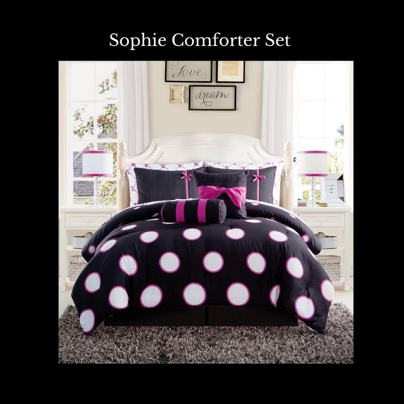 VCNY Sophie Polka Dot Bed-in-a-Bag Comforter Set