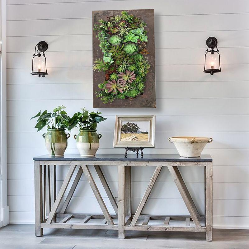 Modern Home Living Wall Galvanized Steel/Zinc Succulent Planter (Rust Zinc, 18 Pocket)