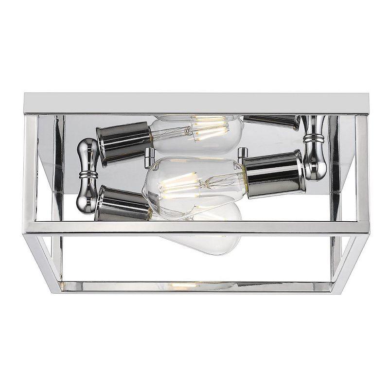 Golden Lighting Wesson 2-Light Flush Mount in Chrome
