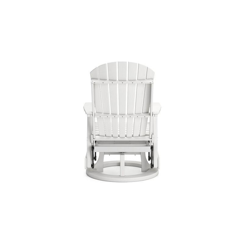 Signature Design by Ashley Hyland wave Outdoor Swivel Glider Chair, White