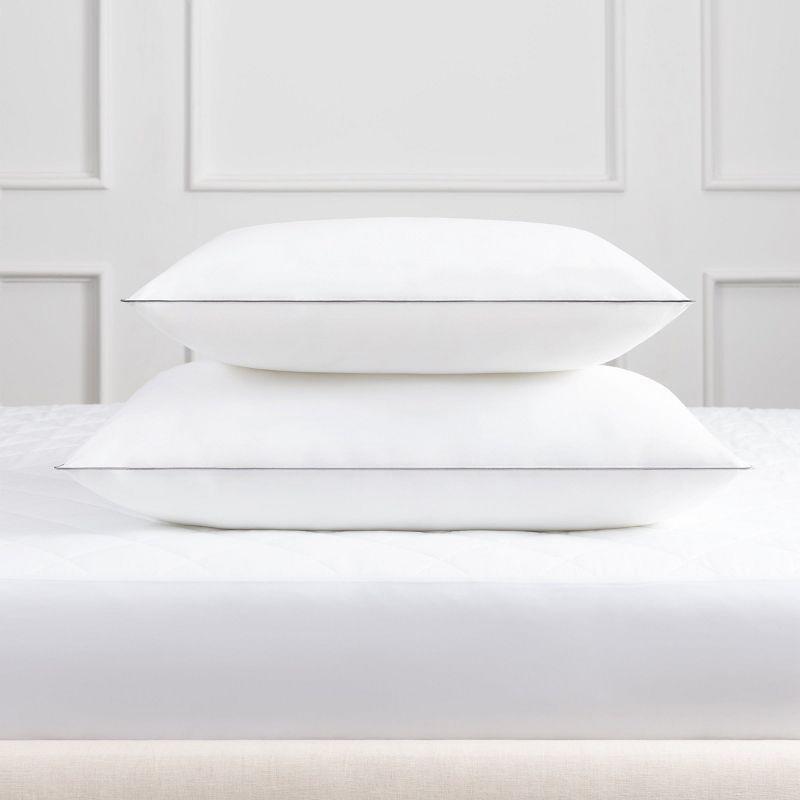 ArkwrightLLC Host & Home 100% Cotton Cover Soft-Poly Fiber Fill Hypoallergenic  Bed Pillow- 2 Pack (Set of 2)