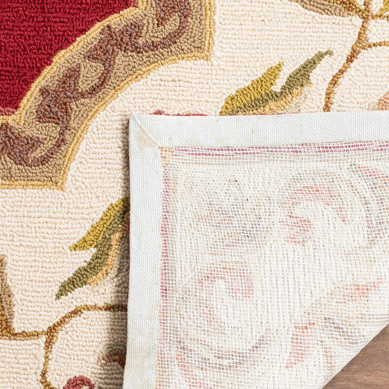 Easy Care EZC753 Hand Hooked Area Rug - Burgundy/Ivory - 8'x10' - Safavieh.