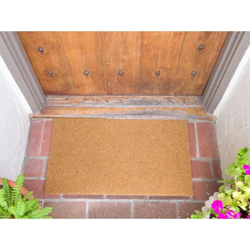 KAF Home EcoCoir Non-Shed Synthetic Doormat with Heavy-Duty, Weather Resistant, Non-Slip PVC Backing | 17" by 30" | For Indoor and Outdoor Use (Blank)