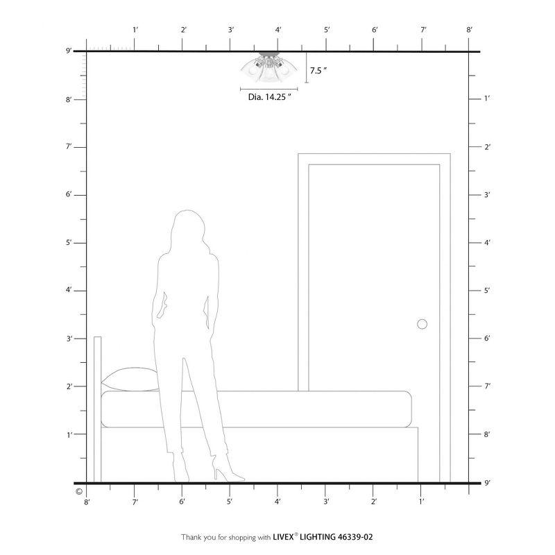 17 Stories Gunnbjorn 3-Light 14.25" Semi Flush Mount