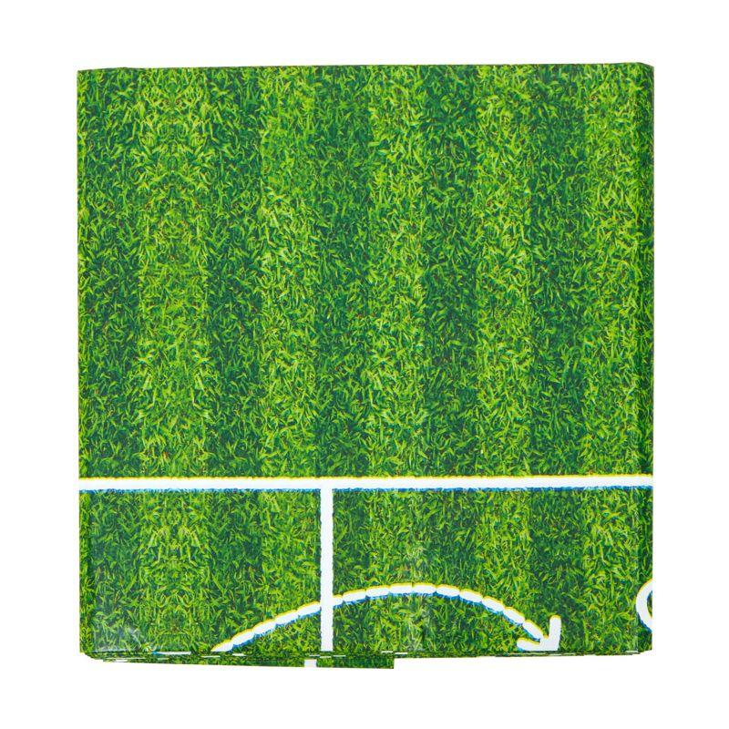 Blue Panda 3 Pack Grass Table Cloth, Sports Themed Birthday Party Supplies, 54x108 in
