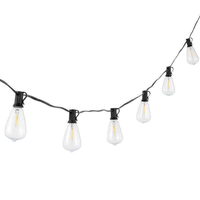 Dorcia LED Outdoor String Lights - 120" - 10 Light - PLT4043 - Black - Safavieh